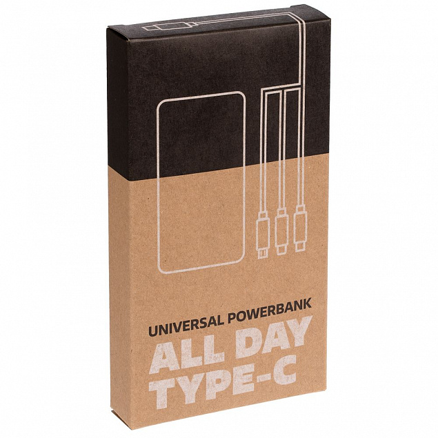 Aккумулятор Uniscend All Day Type-C 10000 мAч, белый с логотипом в Ставрополе заказать по выгодной цене в кибермаркете AvroraStore