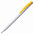 Ручка шариковая Pin, белая с желтым с логотипом в Ставрополе заказать по выгодной цене в кибермаркете AvroraStore
