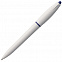 Ручка шариковая S! (Си), белая с темно-синим с логотипом в Ставрополе заказать по выгодной цене в кибермаркете AvroraStore