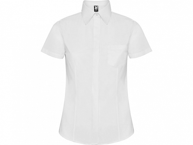 Рубашка Sofia женская с коротким рукавом, белый с логотипом в Ставрополе заказать по выгодной цене в кибермаркете AvroraStore