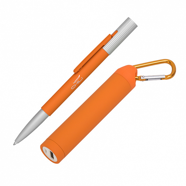 Набор ручка "Clas" + зарядное устройство "Minty" 2800 mAh в футляре, покрытие soft touch с логотипом в Ставрополе заказать по выгодной цене в кибермаркете AvroraStore