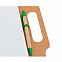 Блокнот MAKRON A5 на пружине с шариковой ручкой, рециклированный картон, бежевый с логотипом в Ставрополе заказать по выгодной цене в кибермаркете AvroraStore