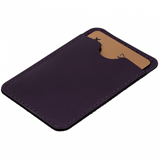 Чехол для карты на телефон Alaska, фиолетовый с логотипом в Ставрополе заказать по выгодной цене в кибермаркете AvroraStore