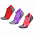 Набор из 3 пар спортивных женских носков Monterno Sport, фиолетовый, зеленый и оранжевый с логотипом в Ставрополе заказать по выгодной цене в кибермаркете AvroraStore