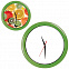 Часы настенные "ПРОМО" разборные ; зеленый яркий,  D28,5 см; пластик с логотипом в Ставрополе заказать по выгодной цене в кибермаркете AvroraStore