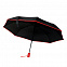 Противоштормовой автоматический зонт Line, красный с логотипом в Ставрополе заказать по выгодной цене в кибермаркете AvroraStore
