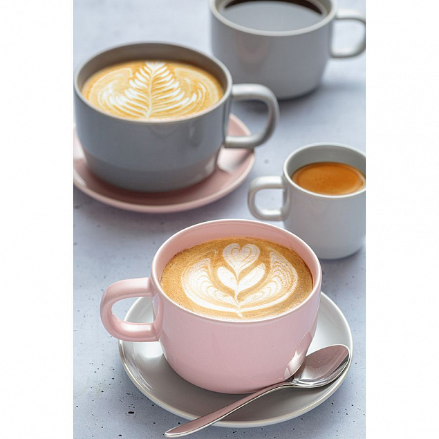 Чашка для капучино Cafe Concept, розовая с логотипом в Ставрополе заказать по выгодной цене в кибермаркете AvroraStore