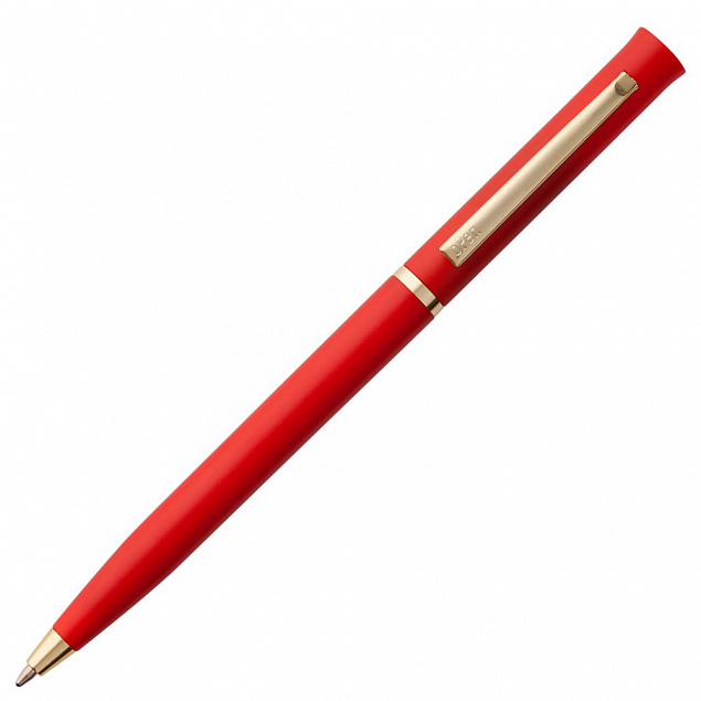 Ручка шариковая Euro Gold, красная с логотипом в Ставрополе заказать по выгодной цене в кибермаркете AvroraStore