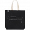 Холщовая сумка с вышивкой «Линия наименьшего сопротивления», черная с логотипом в Ставрополе заказать по выгодной цене в кибермаркете AvroraStore